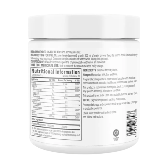 GNC Creatine Monohydrate 3000 mg 250g 2