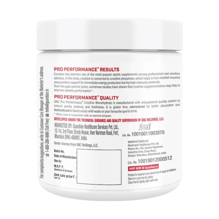 GNC Creatine Monohydrate 3000 mg 250g 3