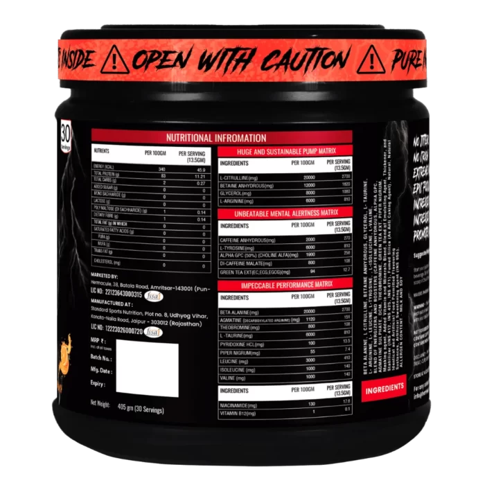 Hermacule Zeus Xtreme Pre Workout O 2