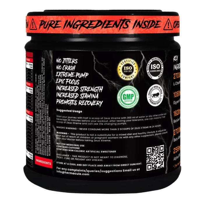 Hermacule Zeus Xtreme Pre Workout O 3