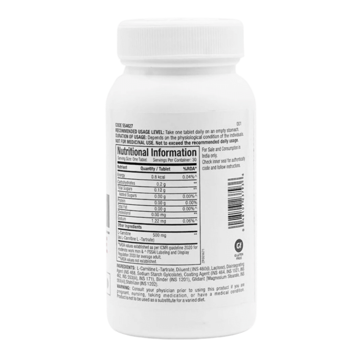 GNC L Carnitne 30 tab 3