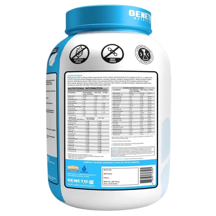 Genetic Nutrition Mass Attack Mass Gainer 3 Kg CF 2