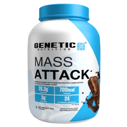 Genetic Nutrition Mass Attack Mass Gainer 3 Kg CF