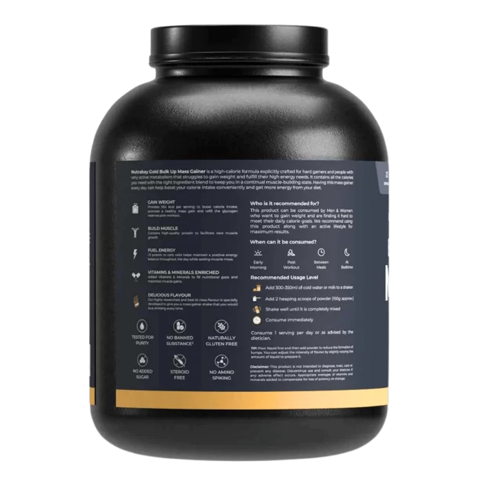 Nutrabay Bulk up Mass Gainer 3 kg C 5