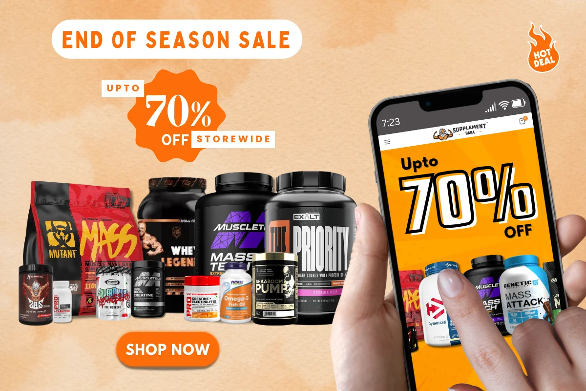 Supplement baba website banner 70% off